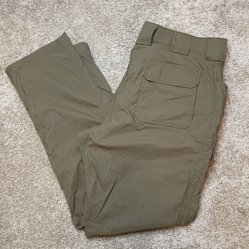 Duluth Flex Dry On The Fly Pants Mens 40x34 Relaxed Fit Green Work Utility